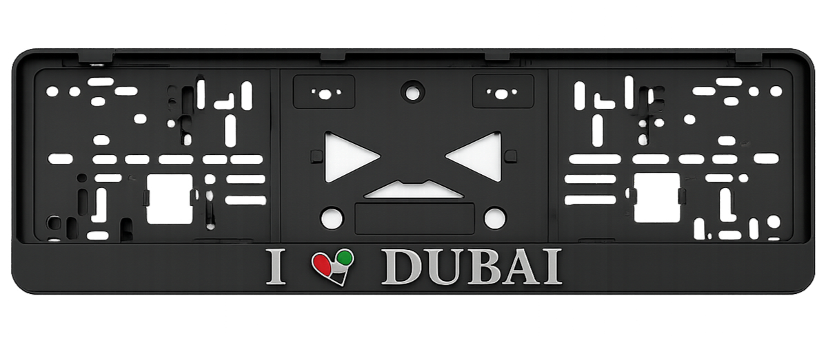 I Love Dubai plate holder